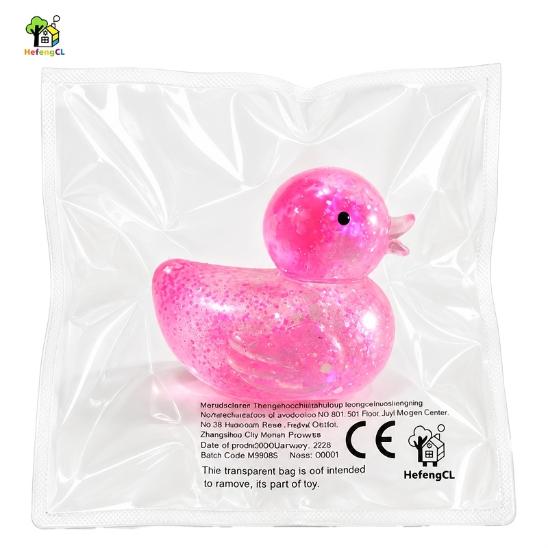 Glitter Duck Toy, Cute Sparkly Animal Toy